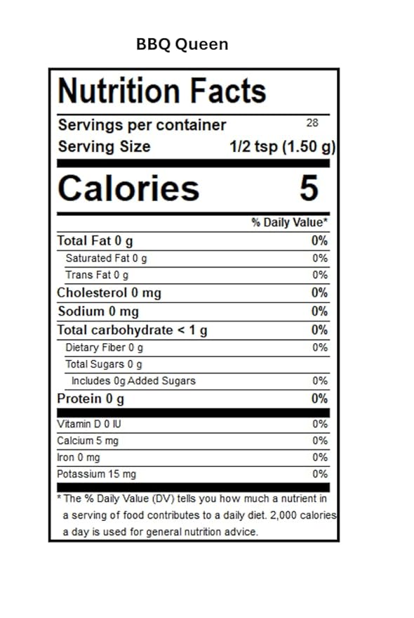 DAK's Spices BBQueen Seasoning Blend | 100% Salt & Sugar Free | Healthy Seasoning | MSG, Preservative & Potassium Chloride Free | Low Carb & Keto Friendly | Perfect for Adding Flavor to Recipes | 1.5 oz