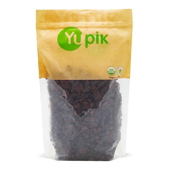 Yupik Organic Cranberries, Apple Juice Infused, 2.2 lb, Non-GMO, Gluten-Free, Vegan, Kosher, Dried Fruits, No Added Sugar, Plump & Chewy, Source of Fiber, Healthy Snacks, Ideal for Baking & Topping