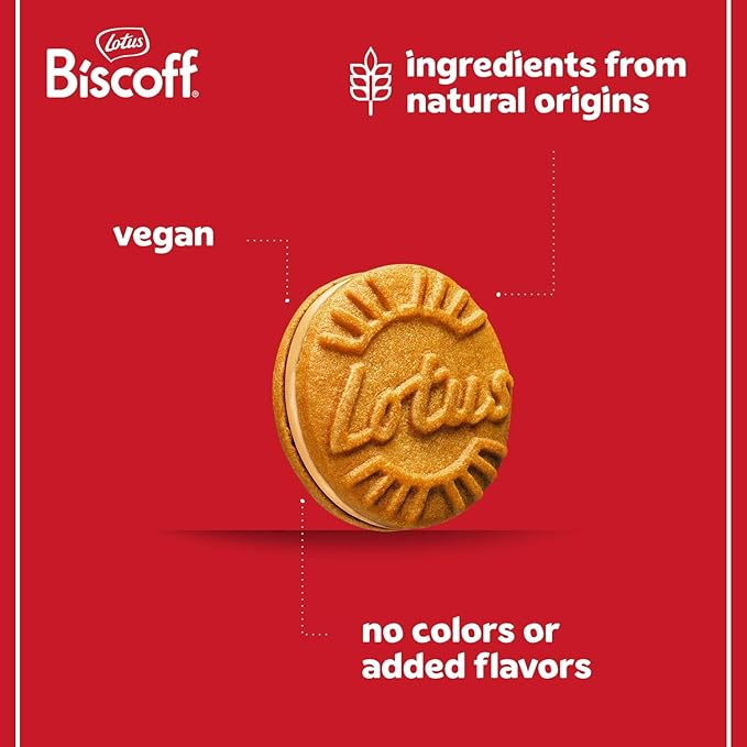 Lotus Biscoff Sandwich Cookies, Biscoff Cream, 15 Cookies per pack, 5.29 Ounce (Pack of 9)