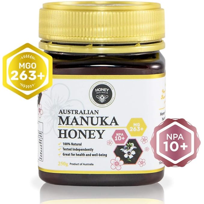 Honey Australia Manuka Honey MGO 263+ | 8.8 oz | Raw, Organic, Pure Honey for Daily Wellness & Energy | Natural Sweetener & Health Boost | Rich in Nutrients, Delicious, Creamy Flavor