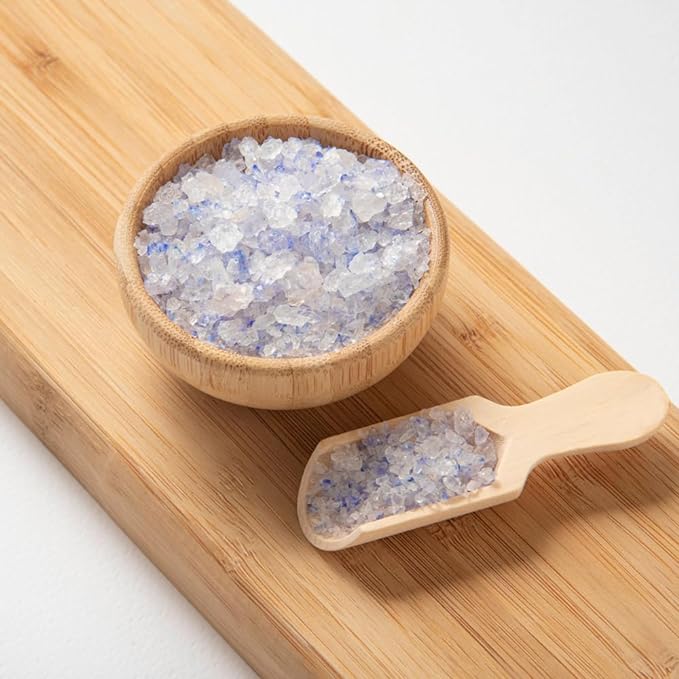EUPHERBIA Blue Salt, Coarse, Rare Mineral Salt, High Potassium, Lower Sodium, Natural, Unprocessed, Hand Harvested, Kosher Certified, 100g (3.5 Oz)