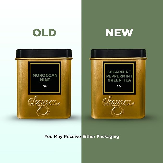 Chayam Moroccan Mint Green Tea ??35g Each | Premium Green Tea| 100% Natural Ingredients and No Added Sugar- Pack of 2