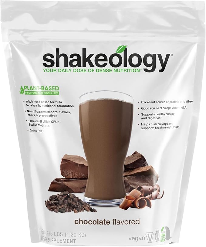 Shakeology Plant Based Protein Powder Blend ??Gluten-Free Shake with Vitamins and Minerals ??Helps Support Weight Loss, Lean Muscle, Gut Health ??Chocolate, 30 Servings