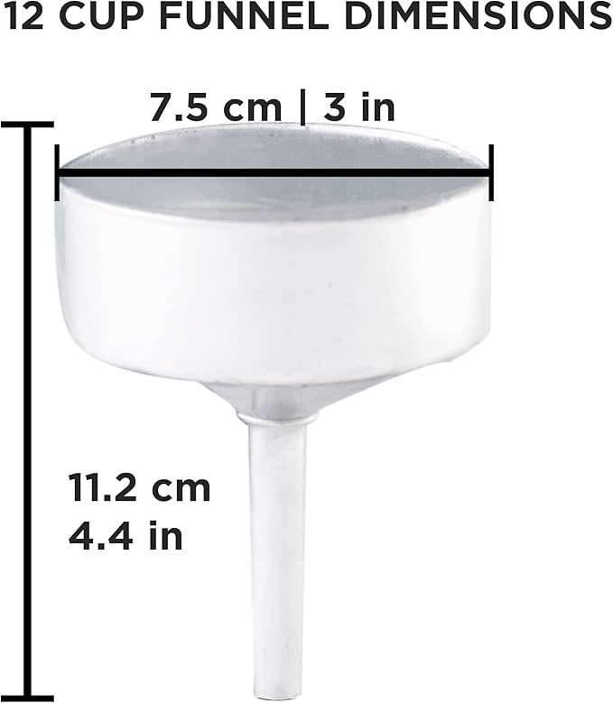 GROSCHE | Milano Moka Pot Funnel Replacement | (12 Cup) Funnel Filter | Espresso Maker | Filter Basket for Stovetop Espresso Makers | Coffee Maker