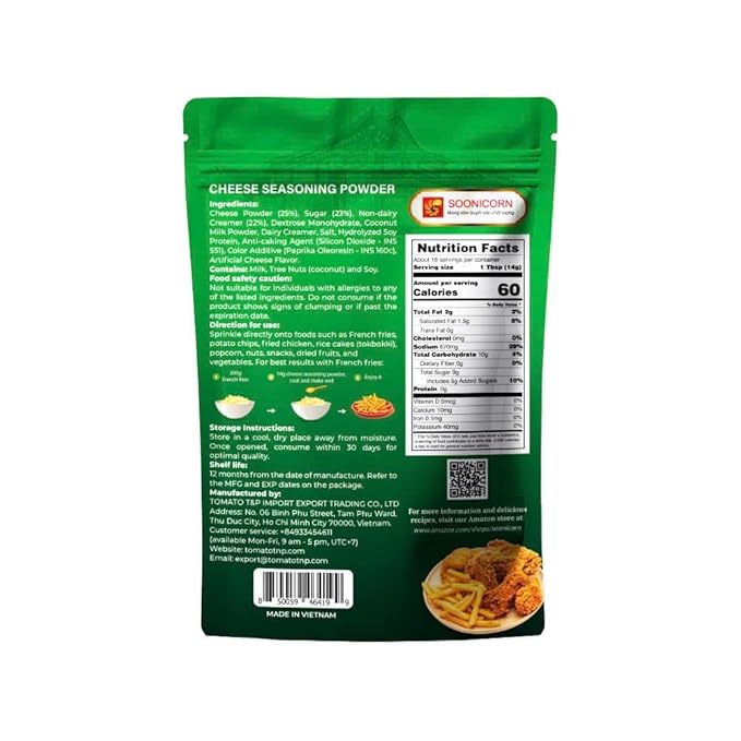 SOONICORN Cheese Popcorn Seasoning Powder, 8.8 Ounce ??Delicious Popcorn Cheese Powder for Perfectly Seasoned Popcorn! Elevate Your Snacks with Flavorful Popcorn Seasoning!
