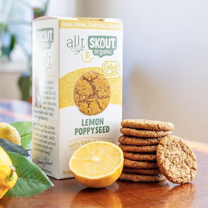 Skout Organic Soft Baked Cookie Variety Pack (3 Pack) | Soft Baked Cookies | Plant-Based | Vegan | Gluten, Dairy, & Soy Free (3 Pack, Lemon Poppyseed)