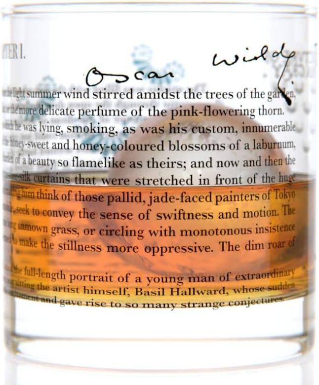 Well Told Classic Literature Rocks Glass - The Picture of Dorian Gray by Oscar Wilde - Old Fashioned Whiskey Glass Gift for Book Lovers (11 oz)