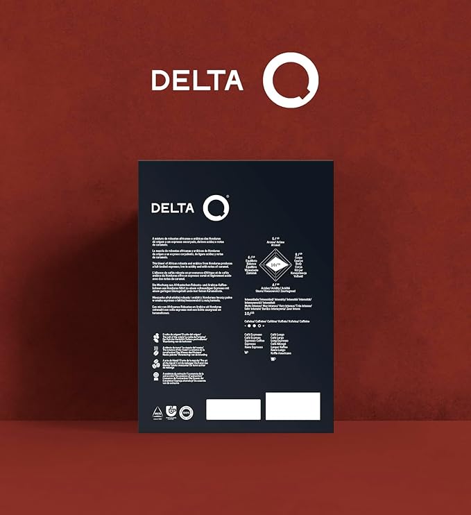 Delta Q Espresso Pods for Delta Q machines, Qalidus - Intensity 10, Notes of Caramel, XL Pack - 80 Coffee Capsules