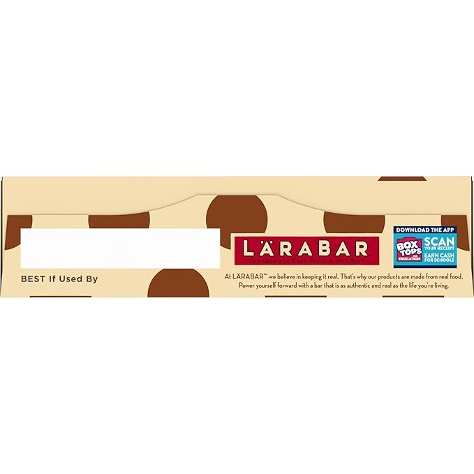 Larabar Chocolate Chip Cookie Dough, Fruit and Nut Bars, Gluten Free and Vegan, 9.6 oz, 6 Ct