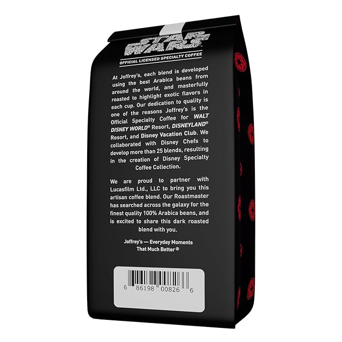 Joffrey's Coffee - STAR WARS??Dark Side Blend, STAR WARS Licensed Coffee Collection, Artisan Dark Roast, Strong & Smooth Taste, Brew or French Press (Ground, 11oz)