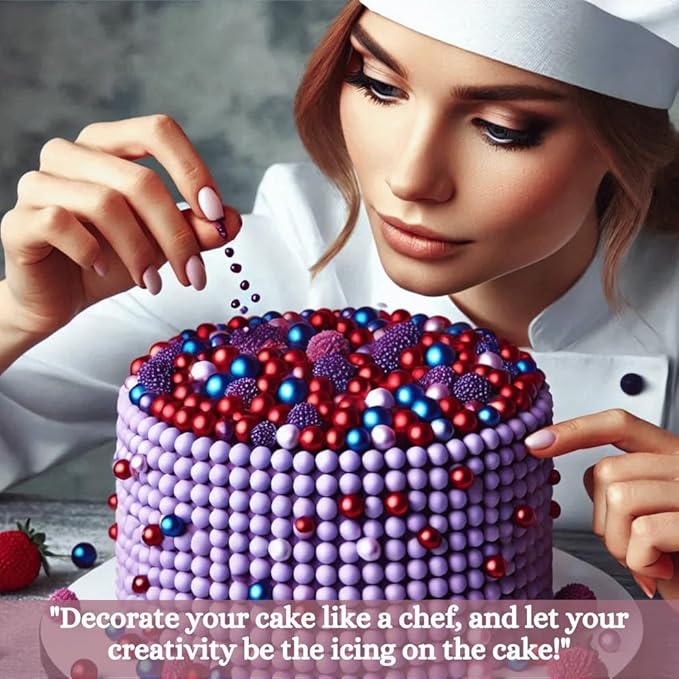 Confect Love Disco Balls Sprinkle Mix ??Pink, Blue & Purple Pearl Candy Balls for Cake Decorating, Cupcakes, Cookies & Desserts ??Edible Sprinkles Topping | Vegan, Gluten-Free, Nut-Free, Soy-Free, Dairy-Free, Palm Oil-Free- 4.2 Oz