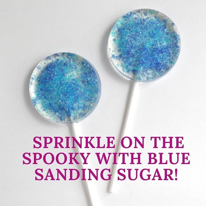 Jellybeans Food Sanding Sugar - Sparkly Sugar Crystals - Sanding Sugar For Cake & Cookies - Special Sanding Sugar - Grains Decorative Sanding Sugar (Blue, 1 LB)