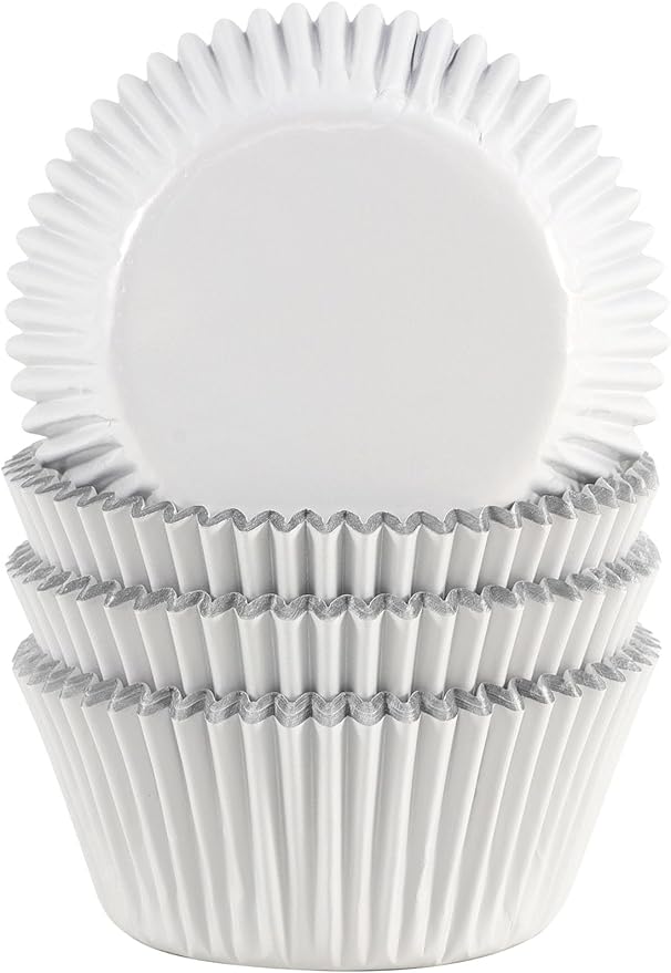 Gifbera White Foil Muffin Cupcake Liners Standard Size Baking Cups, 100-Count