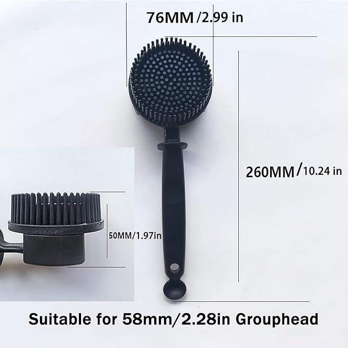 Espresso Cleaning Brush - Espresso Machine Group Head Cleaning Brush - Detachable 360ì§?Silicone Cleaning Bristle Tools for Coffee Machine 58mm Grouphead