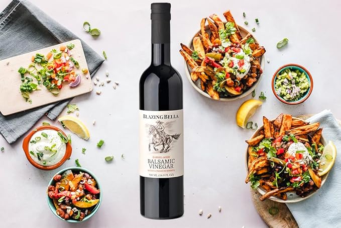 Blazing Bella Balsamic Vinegar - Original - Barrel aged traditional Modena Premium Reserve - 16.9 Fl Oz (500ml) Pack of 1