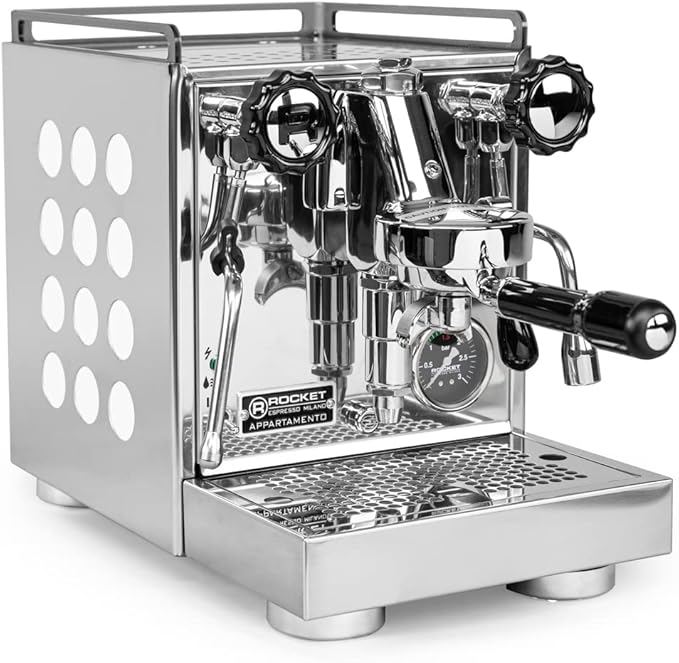 Rocket Espresso Appartamento Espresso Machine and Eureka Mignon Notte Grinder Bundle (White)