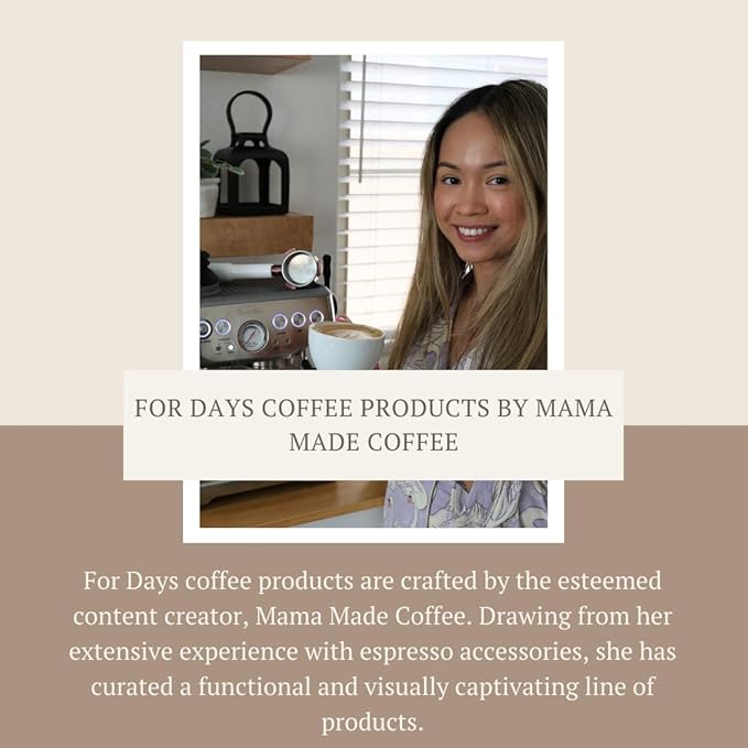 For Days 54mm Flat Base Bottomless Naked Portafilter Intended for Breville Espresso Machines, Includes Filter Basket, Wood Handle, Plastic Handle, Stainless Steel (White Handle - Rainbow)