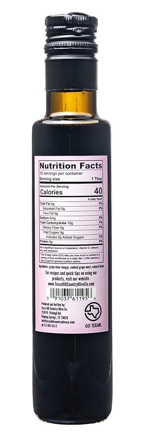 Blackberry Balsamic Vinegar - Gourmet Barrel Aged Infused Balsamic Vinegar - Great for Dressing Dipping Glazing - No Artificial Flavors or Added Sugar - Made in Texas (8.5 oz, 2 Pack)