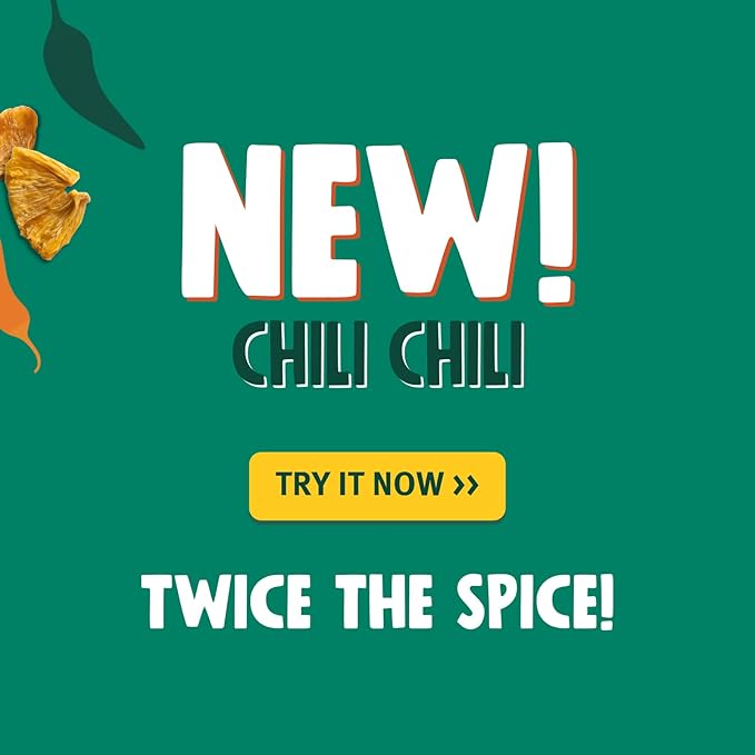 Crispy Green Pi챰a Picante, Double Chili Dried Pineapple, Healthy Real Fruit Snacks, 12 Bags, 1.76 Ounces each