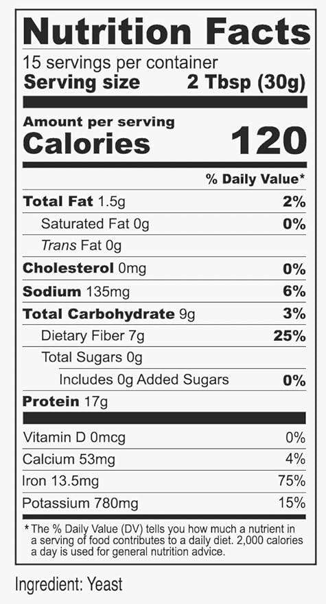 Anthony's Brewer's Yeast, 1 lb, Made in USA, Gluten Free, For Lactation Support, Unflavored, Unsweetened