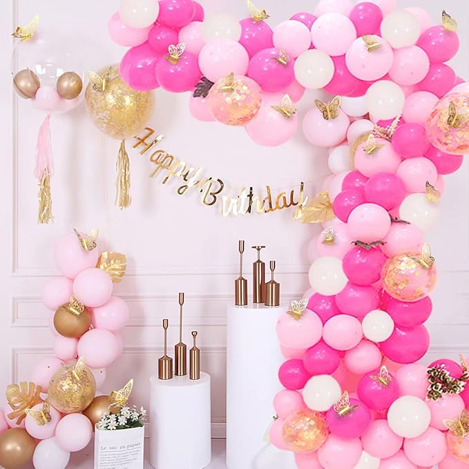 Crosize 72 Pcs Gold Butterfly Decorations, 3 Sizes 3 Styles, 3D Butterfly Wall Decor, Party Decorations, Birthday Decorations, Butterflies for Crafts, Cake Decorating, Wall Room Decor