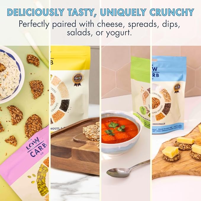 Super Seed Crackers, Gluten Free & Keto Friendly Healthy Snacks, Vegan, Zero Sugar, Paleo & Diabetic Friendly, Nut Free, 20g High Protein, 18g High Fiber, 3.56oz Each, 3-Pack, Variety of Flavors