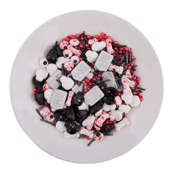 Eastron 1 Bottle Edible Halloween Sprinkles Decorating - Candy Eyes for Decorating - Halloween Gift Sprinkles - Edible Cake Cookie Decorations - Cupcake and Cake Topper - 3.35 ounces