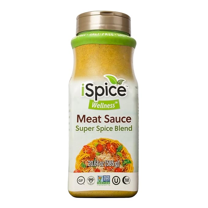 iSpice Blend | Meat Sauce Seasoning| Mixed Spice & Seasoning | Bulk Size, Restaurant Supply, Ready to use, Value Bottle | Halal | Kosher | 20.64 oz