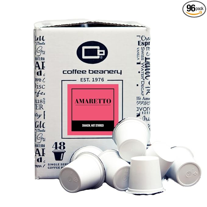 Amaretto Coffee Pods by Coffee Beanery | 96ct Bulk Medium Roast Arbica Coffee