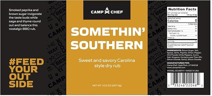 Camp Chef Somethin' Southern Seasoning 10.5 oz Net Wt