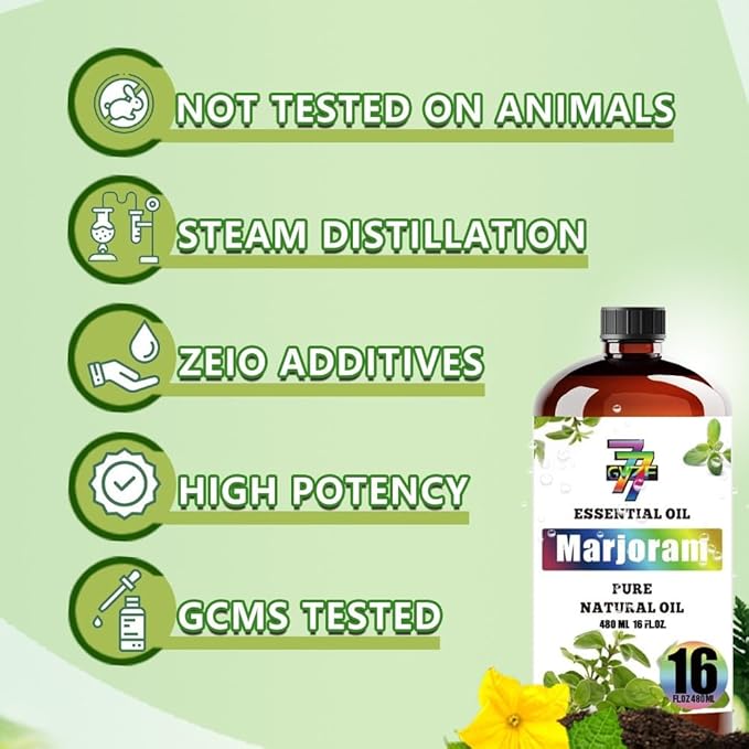 Marjoram Essential Oil (16 oz / 480 ml) ??Marjoram Oils for diffusers, humidifiers, Home Baths, Cleaning Products, Yoga, DIY Soaps and DIY Scented Candles