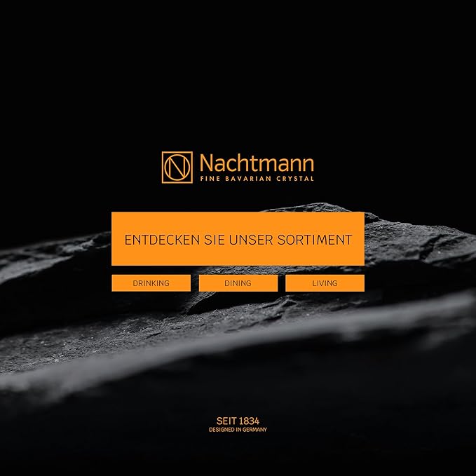 Nachtmann Noblesse 3-Piece Crystal Whiskey Set - 25oz Decanter with Stopper & 10.4oz Tumblers, Luxurious Glassware for Elegant Home Bars & Whiskey Enthusiasts - Modern Glass Collection