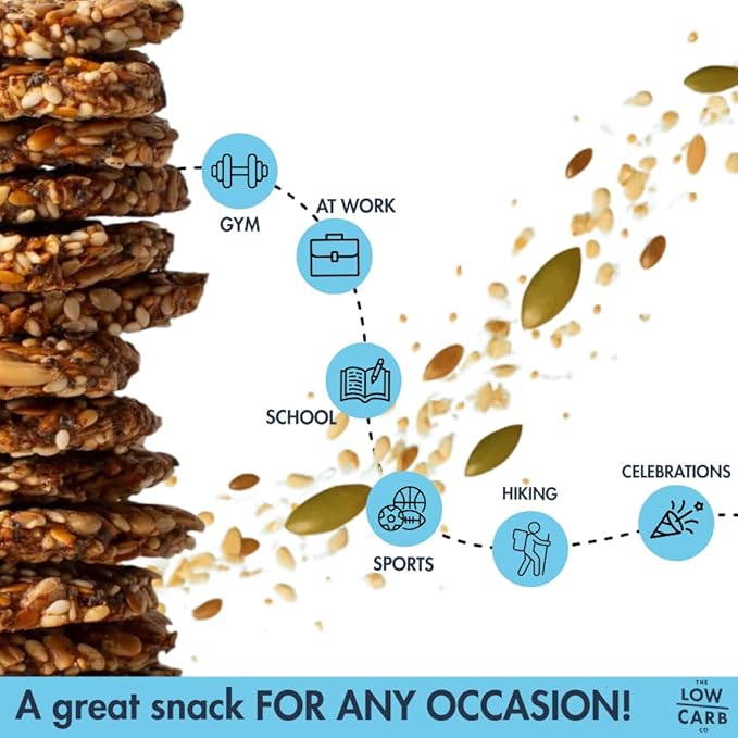 Super Seed Crackers, Gluten Free & Keto Friendly Healthy Snacks, Vegan, Zero Sugar, Paleo & Diabetic Friendly, Nut Free, 20g High Protein, 18g High Fiber, 3.56oz Each, 3-Pack, Variety of Flavors