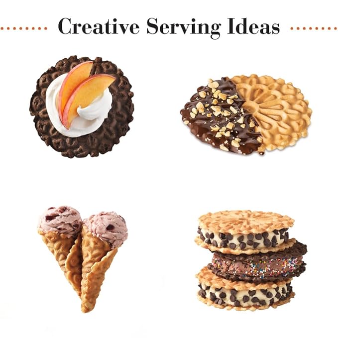 Reko Pizzelle Authentic Italian Style Waffle Cookie, Pumpkin Spice, 7 Ounce (Pack of 1)
