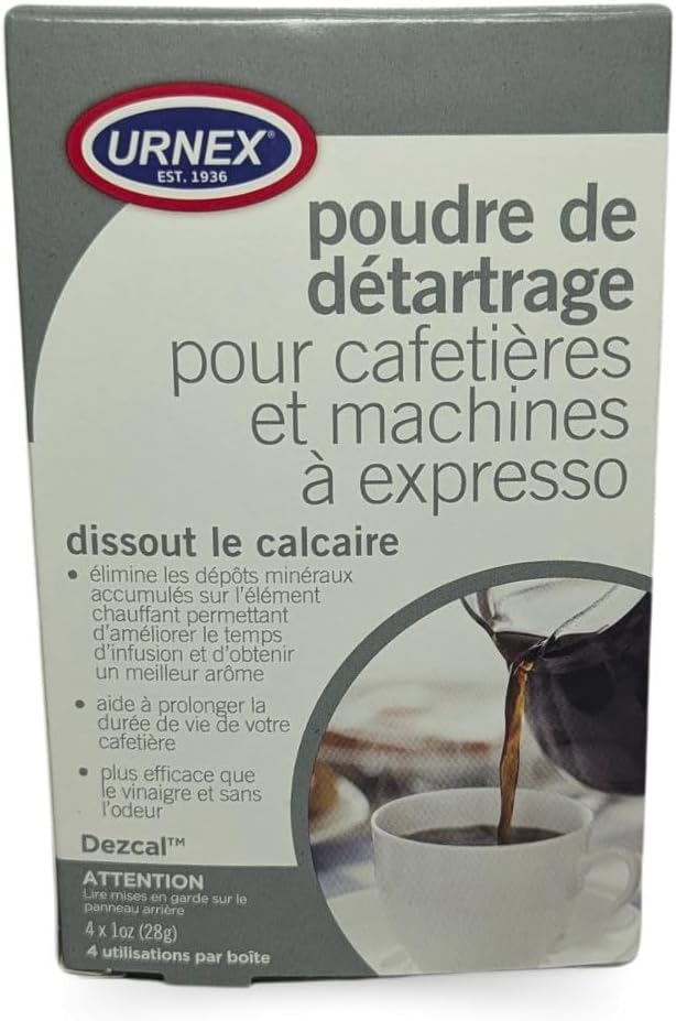 Descaling Powder Solution - 4 Uses - Activated Scale Remover for use with Keurig 1.0/2.0, Home Coffee and Espresso Machines, Kettles, Garment Steamers