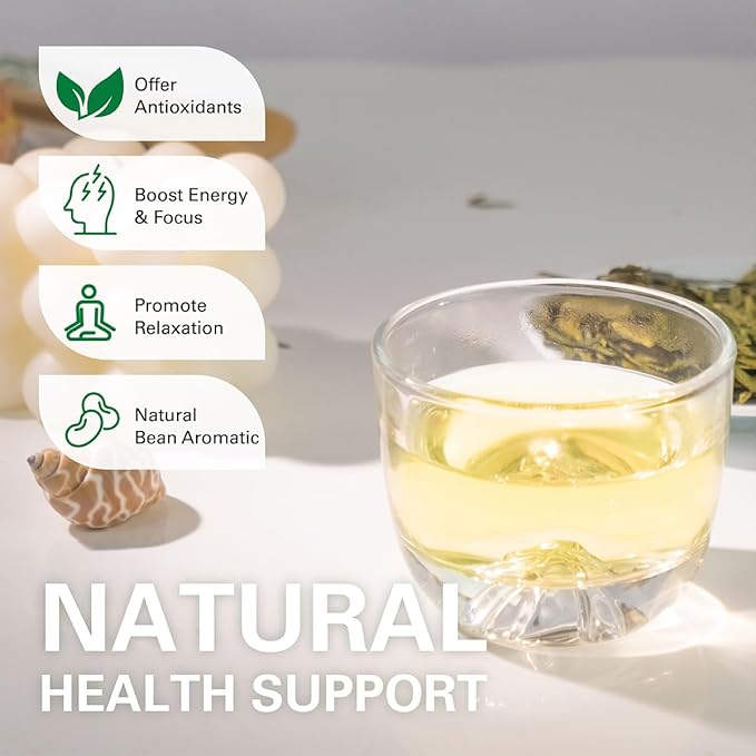 WT WEETEE Organic Longjing Green Tea, Organic Dragonwell Tea Loose Leaf 4oz (114g), Natural Bean Aromatic Lung Ching Dragon Well