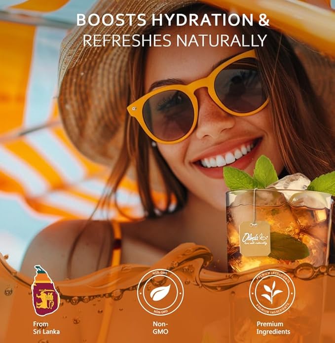 Olinda Lime & Mint Iced Tea Flavored Cold Brew with Black Tea Zero Calories Zero Carbs Zero Sugar Antioxidant Rich Summer Caffeinated Mint Easy to Make Individually Wrapped 25 Tea Bags