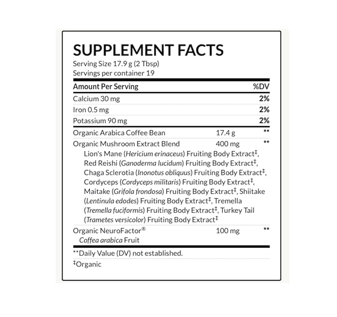 Paleovalley Organic Ground Coffee, 10 oz - Regular, Low Acid, Single-Origin, Polyphenol-Rich, Infused with Mushrooms & Coffee Fruit Extract