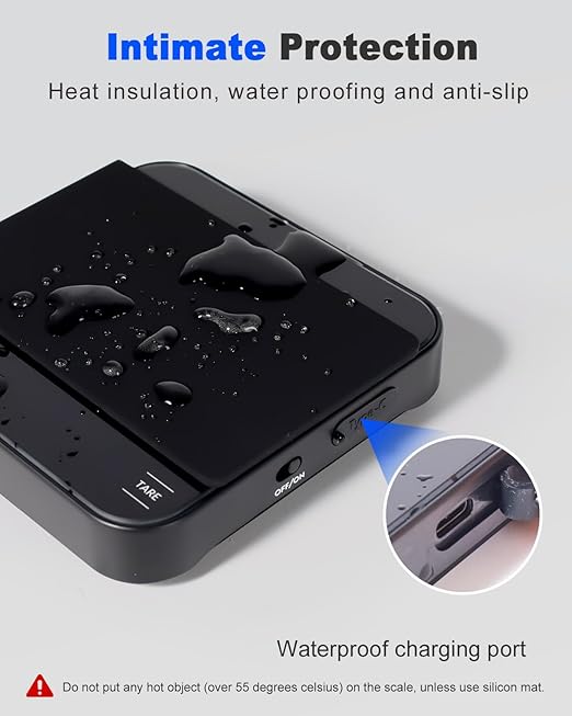 Lamido Rechargeable Mini Coffee Scale with Timer, Espresso Scale with Powder to Water Ratio and Water Flow Modes, 2kg/0.1g Digital Scale for Espresso and Pour-Over, Portable Scale with Silicone Pad