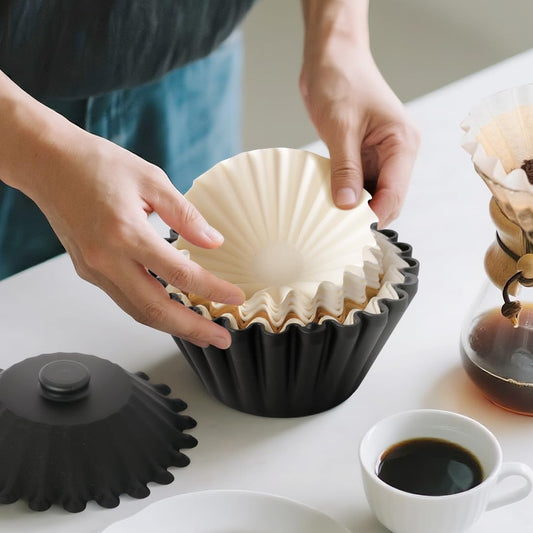 Basket Coffee Filter Holder Storage-Container - Coffee Bar Counter Accessories Decor Pour Over