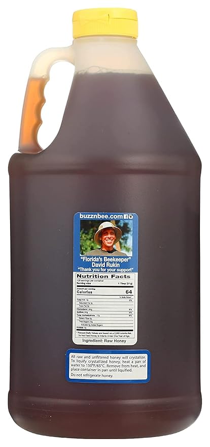Buzzn Bee Raw Florida Honey - Unpasteurized and Unfiltered (Orange Blossom, 6 Pound (Pack of 1))