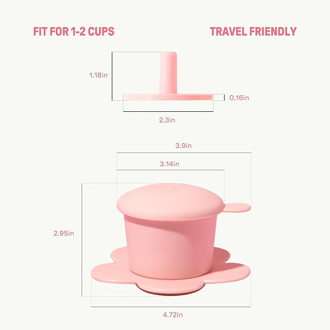 ??Pour Over Coffee Maker ??Vietnamese Coffee Dripper Phin Filter ??Single Cup Dripper with Flower Design ??Reusable Coffee Filter- Paperless Filter for Sustainable Brewing (Pink Pastel)