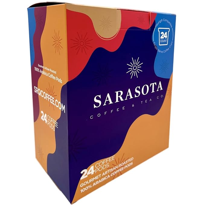 Sarasota K-Cup Coffee Pods | Medium Roast Flavored Coffee | Jamaican Me Crazy | Single Serve for Keurig Brewers | Gourmet, Low Acid, Mold Free | 24 Count