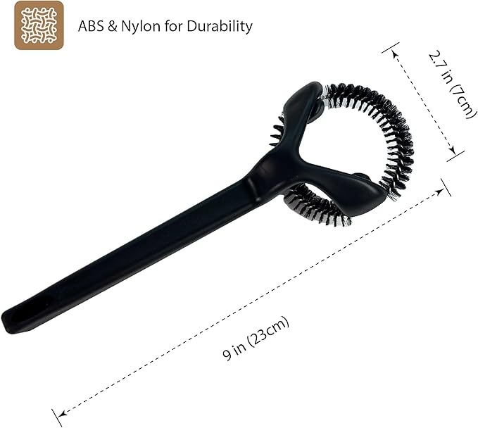 Espresso Machine Cleaning Brush for 58mm Grouphead, Detachable 360ì§?Nylon Cleaning Bristles