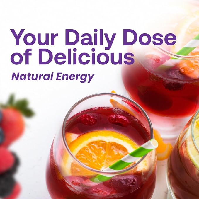 Dr. Smoothie Refreshers Wildberry Hibiscus ??Made with Real Fruit Juice ??Drink Concentrate, No Artificial Colors, Shelf-Stable ??Lightly Caffeinated with Green Coffee Extract (46 oz Bottle)