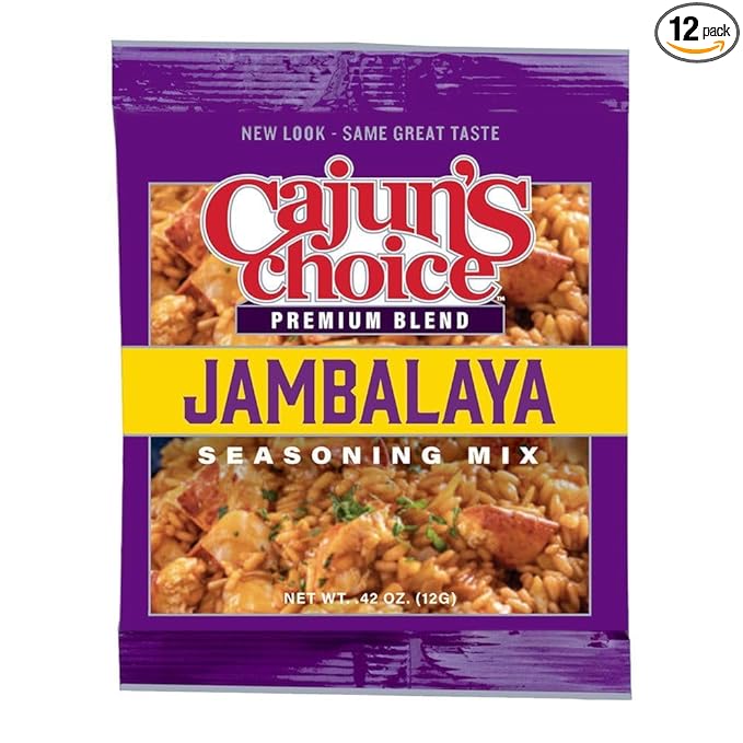 Jambalaya Seasoning Mix 0.42 oz Cajun's Choice Louisiana Foods (Pack of 12)