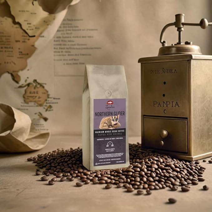 Whole Bean Coffee Northern Glider Papua New Guinea 3/4 lb 340 grams