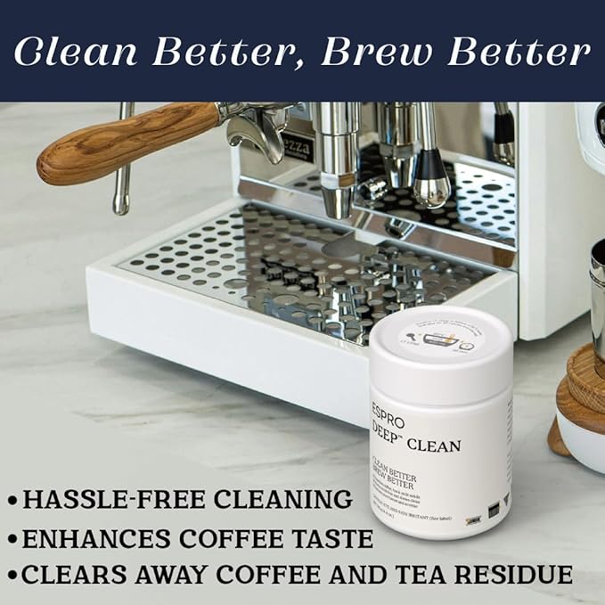 ESPRO Deep Clean, French Press Cleaning Powder Descaling Solution for ESPRO Coffee and Tea Micro-filters, 4.4 Ounces