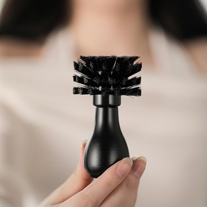 MHW-3BOMBER Coffee Portafilter Cleaning Brush 58mm ABS Espresso Machine Portafilter Brush Speacial for 58mm Portafilter Professional Barista Cleaning Tools Effectively Cleaning, Black B5536