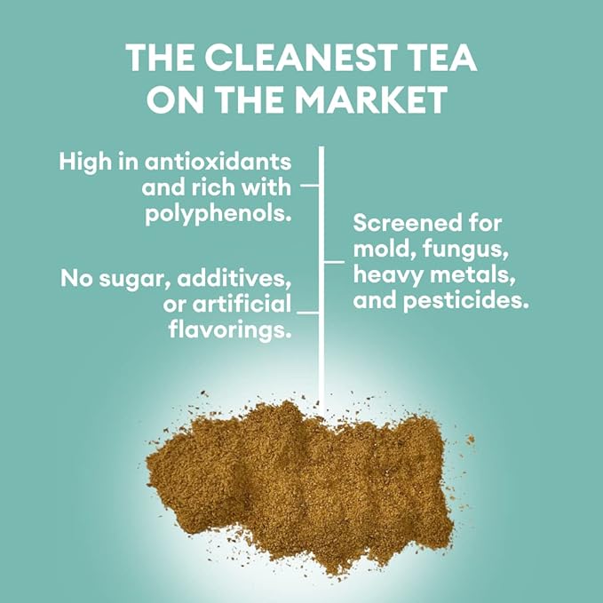 Cusa Tea & Coffee | Immune Boost Herbal Tea | Premium Caffeine Free Instant Tea | Hot & Iced Tea with No Added Sugar (30 Single Servings)